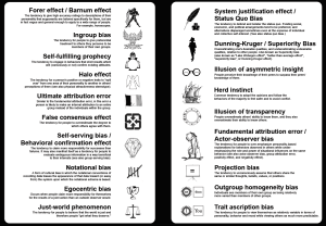 Cognitive Biases Field Guide