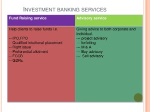 Investment banking services